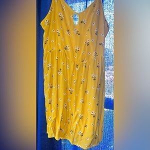 Lily Rose Yellow Floral Sundress 1XL